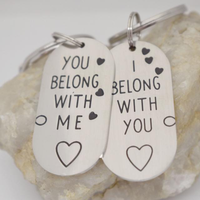 You belong to with me I belong to you couples keychains.jpg